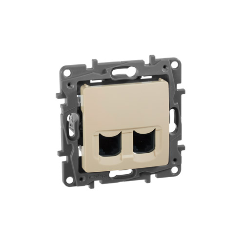 Розетка Legrand ETIKA двойная компьютерная RJ45 категория 5е UTP Розетка Legrand ETIKA двойная компьютерная RJ45 категория 5е UTP