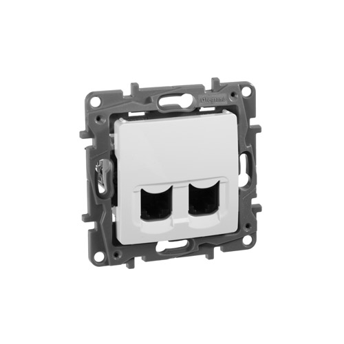 Розетка Legrand ETIKA двойная компьютерная RJ45 категория 5е UTP Розетка Legrand ETIKA двойная компьютерная RJ45 категория 5е UTP