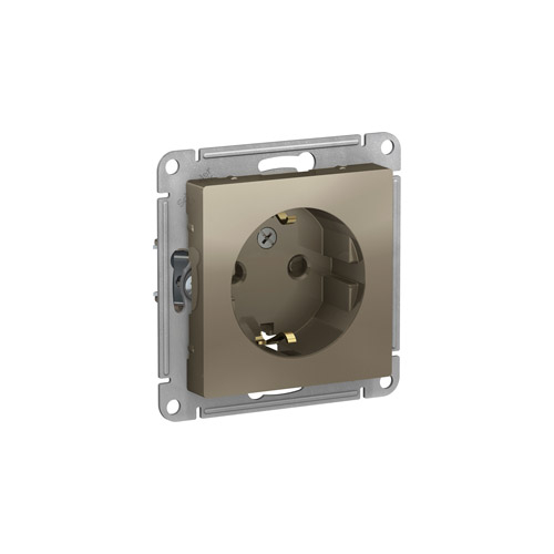 Розетка Schneider Electric ATLASDESIGN с заземлением со шторками, механизм, 16А, 250В Розетка Schneider Electric ATLASDESIGN с заземлением со шторками, механизм, 16А, 250В