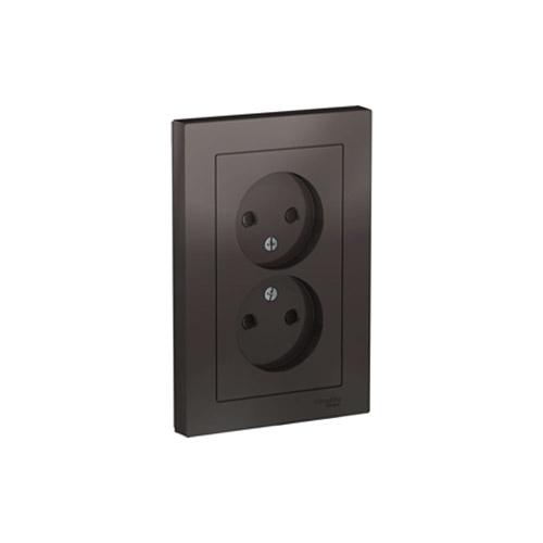 Розетка двойная Schneider Electric ATLASDESIGN без заземления со шторками, в сборе, 16А, 250В Розетка двойная Schneider Electric ATLASDESIGN без заземления со шторками, в сборе, 16А, 250В