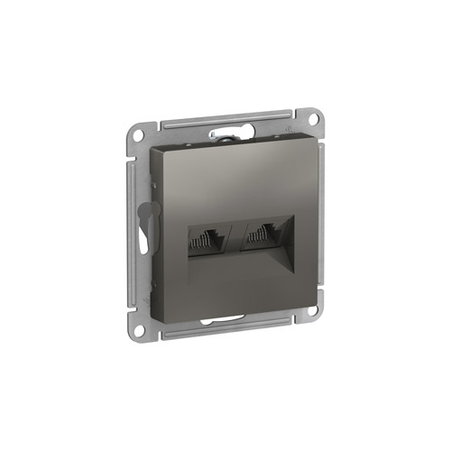 Розетка двойная компьютерная Schneider Electric ATLASDESIGN RJ45+RJ45 категория 5E, механизм Розетка двойная компьютерная Schneider Electric ATLASDESIGN RJ45+RJ45 категория 5E, механизм