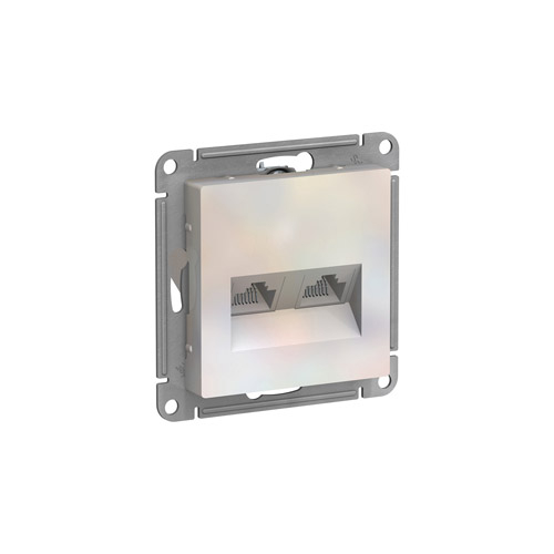 Розетка двойная компьютерная Schneider Electric ATLASDESIGN RJ45+RJ45 категория 5E, механизм Розетка двойная компьютерная Schneider Electric ATLASDESIGN RJ45+RJ45 категория 5E, механизм