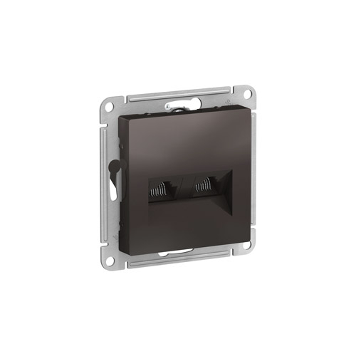 Розетка двойная компьютерная Schneider Electric ATLASDESIGN RJ45+RJ45 категория 5E, механизм Розетка двойная компьютерная Schneider Electric ATLASDESIGN RJ45+RJ45 категория 5E, механизм