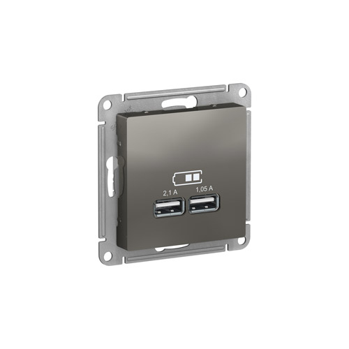 ������� Schneider Electric ATLASDESIGN USB 5� 1���� x 2,1�, 2����� � 1,05�, ��������