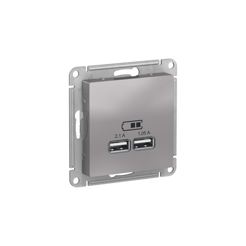 ������� Schneider Electric ATLASDESIGN USB 5� 1���� x 2,1�, 2����� � 1,05�, ��������