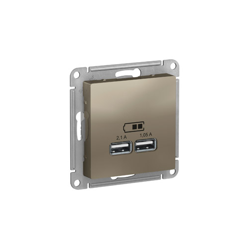 ������� Schneider Electric ATLASDESIGN USB 5� 1���� x 2,1�, 2����� � 1,05�, ��������