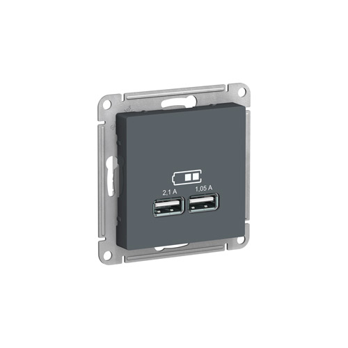 ������� Schneider Electric ATLASDESIGN USB 5� 1���� x 2,1�, 2����� � 1,05�, ��������