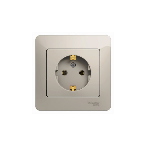 Розетка Schneider Electric GLOSSA с заземлением 16А 250В, в сборе Розетка Schneider Electric GLOSSA с заземлением 16А 250В, в сборе