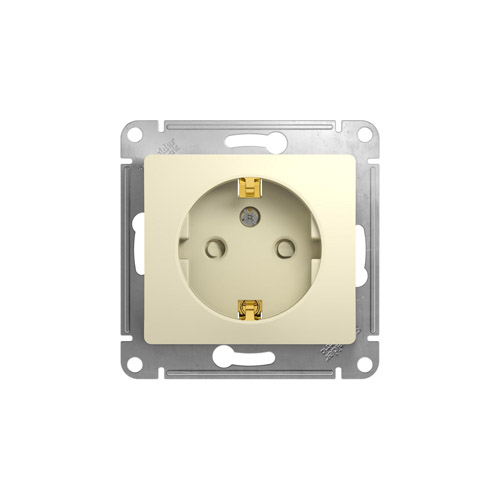 Розетка Schneider Electric GLOSSA с заземлением со шторками 16А 250В, механизм Розетка Schneider Electric GLOSSA с заземлением со шторками 16А 250В, механизм