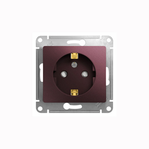 Розетка Schneider Electric GLOSSA с заземлением со шторками 16А 250В, механизм Розетка Schneider Electric GLOSSA с заземлением со шторками 16А 250В, механизм