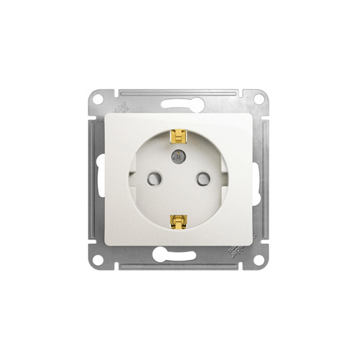 Розетка Schneider Electric GLOSSA с заземлением со шторками 16А 250В, механизм Розетка Schneider Electric GLOSSA с заземлением со шторками 16А 250В, механизм