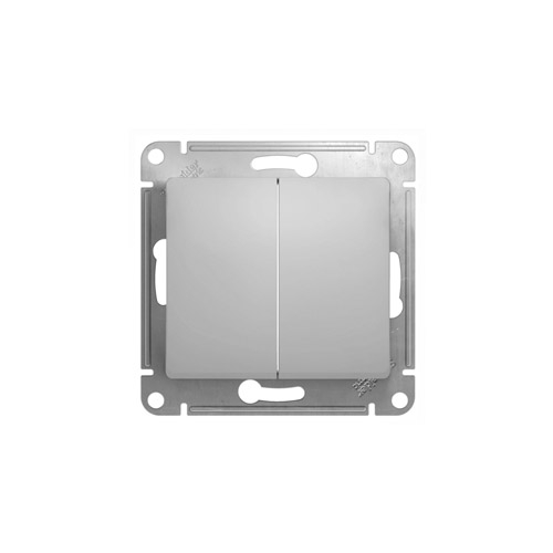 Выключатель двухклавишный Schneider Electric GLOSSA в рамку, 250В, 10А Выключатель двухклавишный Schneider Electric GLOSSA в рамку, 250В, 10А