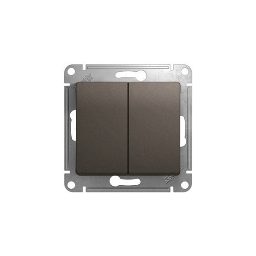 Выключатель двухклавишный Schneider Electric GLOSSA в рамку, 250В, 10А Выключатель двухклавишный Schneider Electric GLOSSA в рамку, 250В, 10А