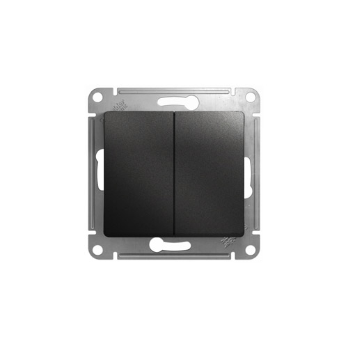 Выключатель двухклавишный Schneider Electric GLOSSA в рамку, 250В, 10А Выключатель двухклавишный Schneider Electric GLOSSA в рамку, 250В, 10А