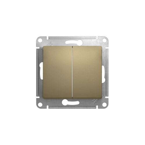Выключатель двухклавишный Schneider Electric GLOSSA в рамку, 250В, 10А Выключатель двухклавишный Schneider Electric GLOSSA в рамку, 250В, 10А