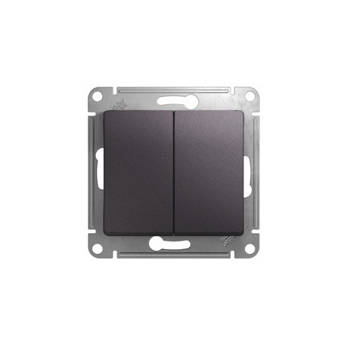 Выключатель двухклавишный Schneider Electric GLOSSA в рамку, 250В, 10А Выключатель двухклавишный Schneider Electric GLOSSA в рамку, 250В, 10А