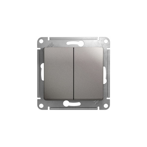 Выключатель двухклавишный Schneider Electric GLOSSA в рамку, 250В, 10А Выключатель двухклавишный Schneider Electric GLOSSA в рамку, 250В, 10А