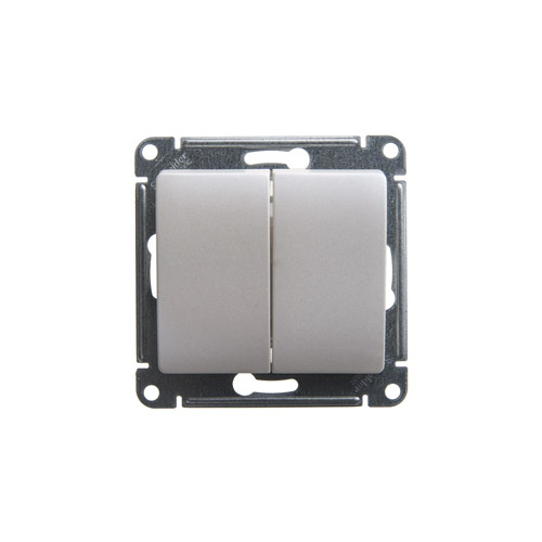 Выключатель двухклавишный Schneider Electric GLOSSA в рамку, 250В, 10А Выключатель двухклавишный Schneider Electric GLOSSA в рамку, 250В, 10А