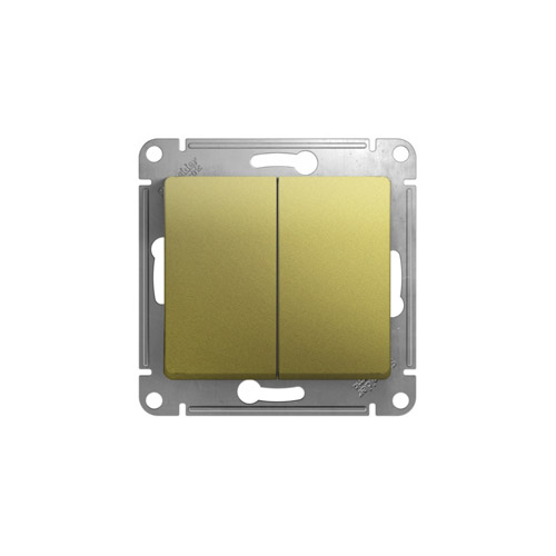Выключатель двухклавишный Schneider Electric GLOSSA в рамку, 250В, 10А Выключатель двухклавишный Schneider Electric GLOSSA в рамку, 250В, 10А