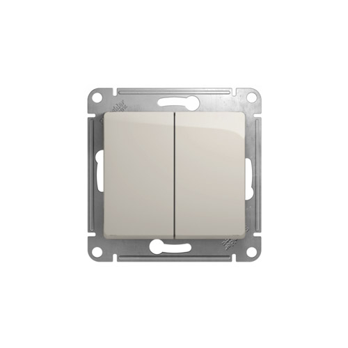 Выключатель двухклавишный Schneider Electric GLOSSA в рамку, 250В, 10А Выключатель двухклавишный Schneider Electric GLOSSA в рамку, 250В, 10А