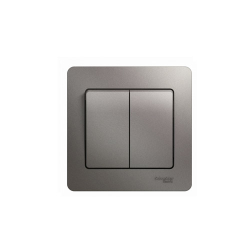 Выключатель двухклавишный Schneider Electric GLOSSA, в сборе, 250В, 10А Выключатель двухклавишный Schneider Electric GLOSSA, в сборе, 250В, 10А