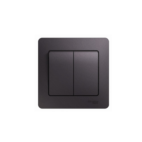 Выключатель двухклавишный Schneider Electric GLOSSA, в сборе, 250В, 10А Выключатель двухклавишный Schneider Electric GLOSSA, в сборе, 250В, 10А