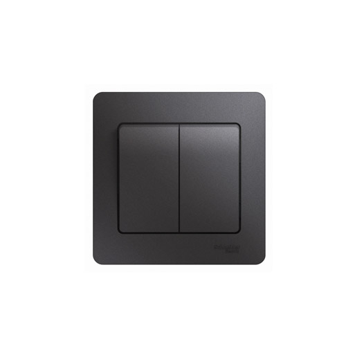Выключатель двухклавишный Schneider Electric GLOSSA, в сборе, 250В, 10А Выключатель двухклавишный Schneider Electric GLOSSA, в сборе, 250В, 10А