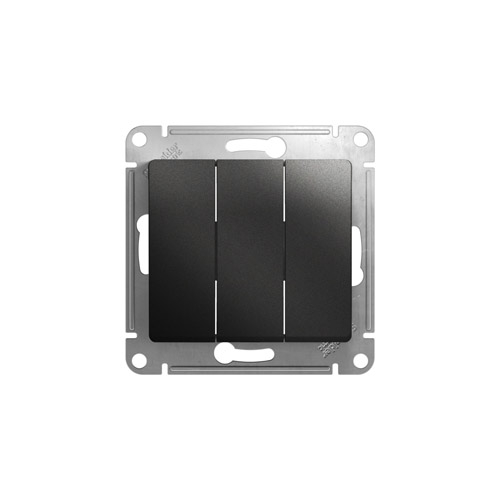 Выключатель трехклавишный Schneider Electric GLOSSA, в рамку, 250В, 10А Выключатель трехклавишный Schneider Electric GLOSSA, в рамку, 250В, 10А