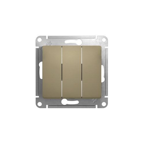 Выключатель трехклавишный Schneider Electric GLOSSA, в рамку, 250В, 10А Выключатель трехклавишный Schneider Electric GLOSSA, в рамку, 250В, 10А