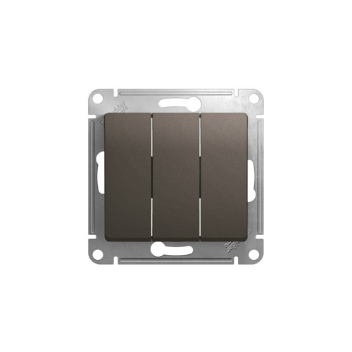 Выключатель трехклавишный Schneider Electric GLOSSA, в рамку, 250В, 10А Выключатель трехклавишный Schneider Electric GLOSSA, в рамку, 250В, 10А