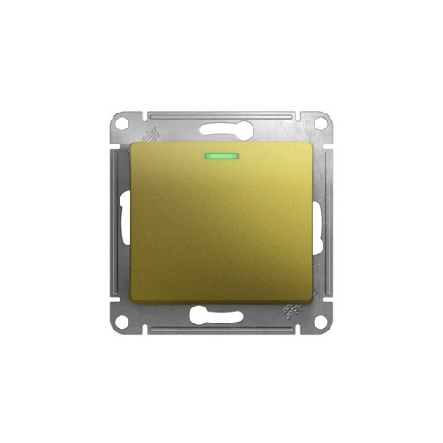 Переключатель одноклавишный Schneider Electric Glossa с подсветкой, в рамку, 250В, 10АХ