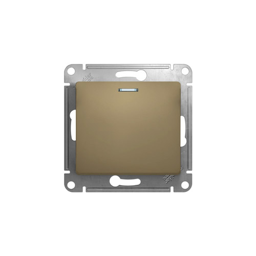 Переключатель одноклавишный Schneider Electric Glossa с подсветкой, в рамку, 250В, 10АХ Переключатель одноклавишный Schneider Electric Glossa с подсветкой, в рамку, 250В, 10АХ