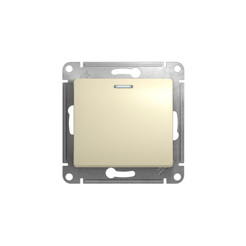 Переключатель одноклавишный Schneider Electric Glossa с подсветкой, в рамку, 250В, 10АХ Переключатель одноклавишный Schneider Electric Glossa с подсветкой, в рамку, 250В, 10АХ