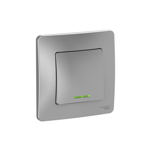 Выключатель одноклавишный Schneider Electric BLANCA с подсветкой, 10A, 250B