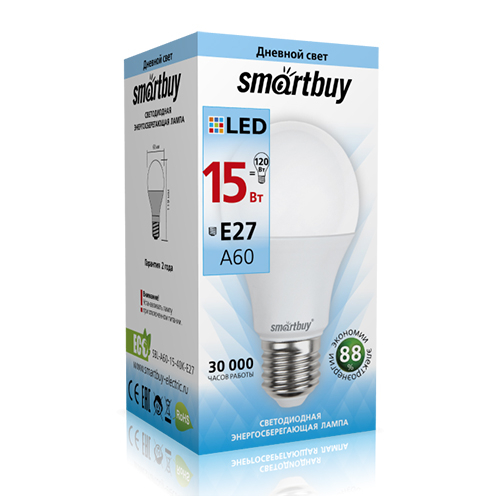 ������������ ����� Smartbuy-A60-15W/4000/E27
